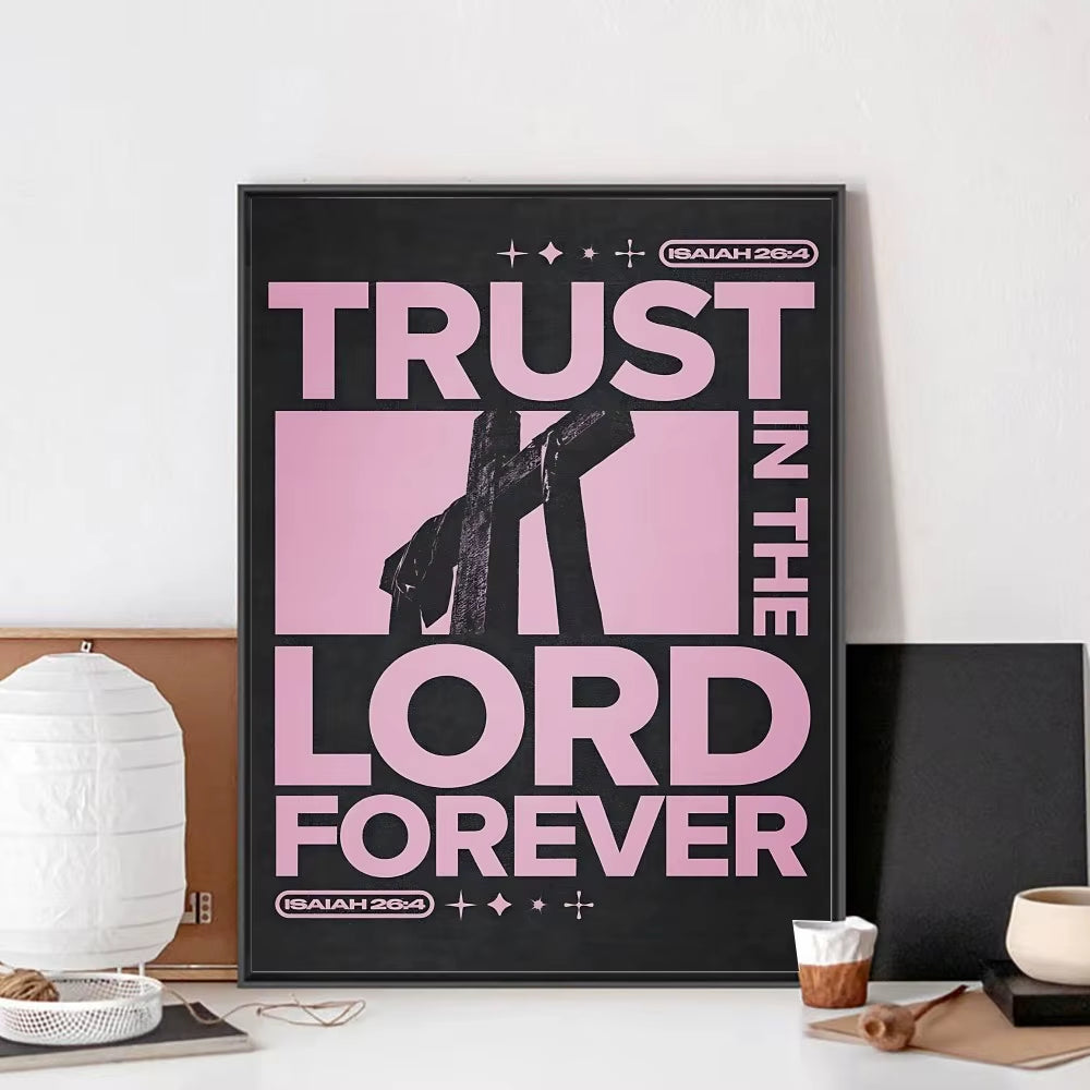 Bible Verse Jesus Christ Christian Poster No Framed Kraft Club Bar Paper Vintage Poster Wall Art Painting Bedroom Study Stickers