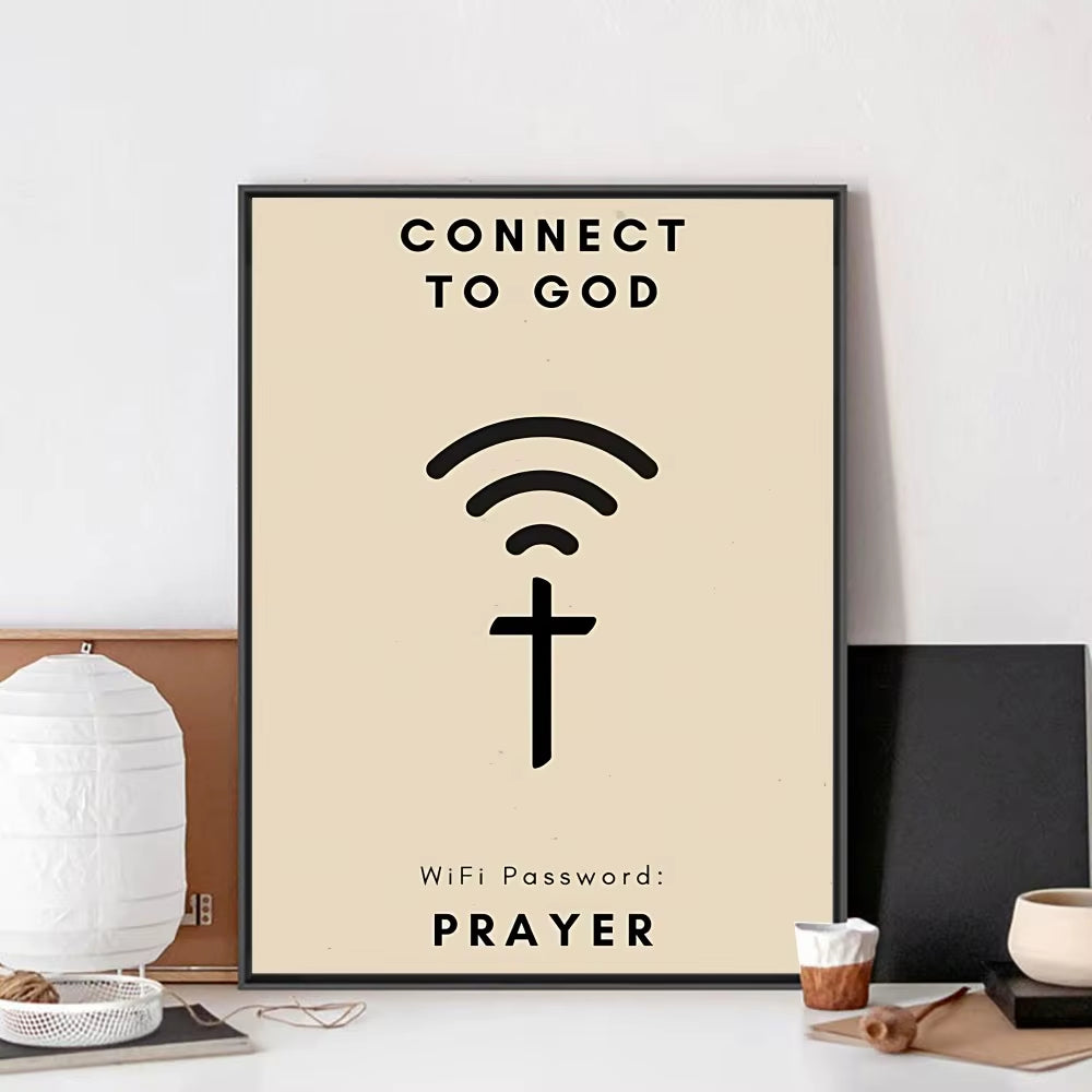 Bible Verse Jesus Christ Christian Poster No Framed Kraft Club Bar Paper Vintage Poster Wall Art Painting Bedroom Study Stickers