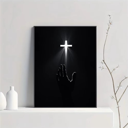 1Pc Son of God Jesus Cross Holy Light Poster HD Posters Home Room Bar Cafe Decor Art Wall Painting Picture