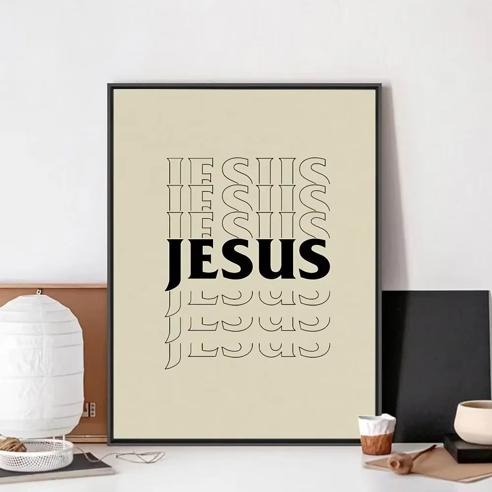 Bible Verse Jesus Christ Christian Poster No Framed Kraft Club Bar Paper Vintage Poster Wall Art Painting Bedroom Study Stickers